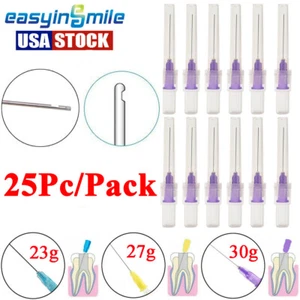 100x Dental Endo End-Closed Syringes Irrigation Needle Tips Side Hole 23/27/30g - Picture 1 of 7