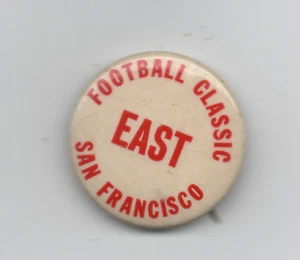 1930s Celluloid Pinback East Football Classic San Francisco CA - Imagen 1 de 1
