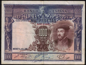 BILLETE ESPAÑA 1000 PESETAS 1925 CARLOS I - MBC - Imagen 1 de 2