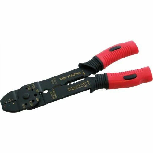 AM-TECH Amtech Electricians 8" Crimping Tool Plier Cutter Wire Stripper Terminal Tool