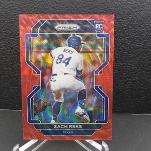 2022 PRIZM ZACH REKS TIER 2 RED WAVE PRIZM 66/99 TEXAS RANGERS - Picture 1 of 2