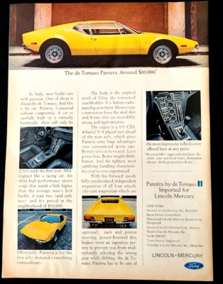 Anuncio impreso vintage Yellow Pantera 1973 Foto 1 de 3