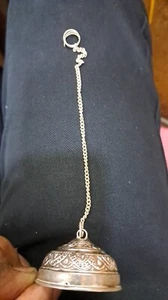 925 Silver Hindu Religious Chattar Chatri Gods umbrella with 10cm chain 10-11 gm - Picture 1 of 10