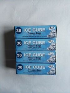 (1BAGX 28 CUBES) CLEAR DISPOSABLE ICE CUBES FREEZER BAGS MAKER BBQ PICNIC PARTY