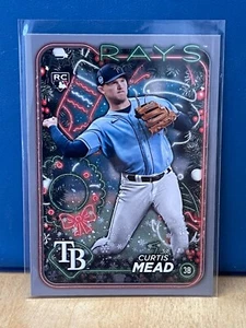 2024 Topps Holiday CURTIS MEAD RC #H53 SILVER Metallic Foil Glitter RAYS - Picture 1 of 2