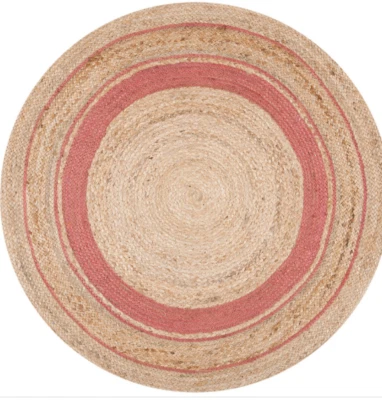 Rug Natural Jute Handmade Braided Style Carpet Farmhouse Modern Look Area Rug - Image 1 of 4