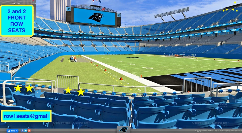 DEPOSIT on FRONT ROW Seattle Seahawks at Carolina Panthers Tickets  106 row A - Image 1 of 1