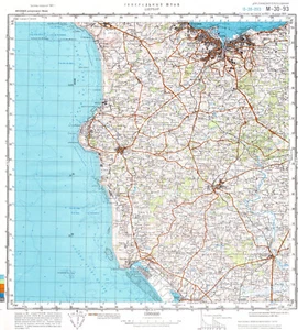 Russian Soviet Military Topographic Map - CHERBOURG (France), 1:100 000, REPRINT - Picture 1 of 4