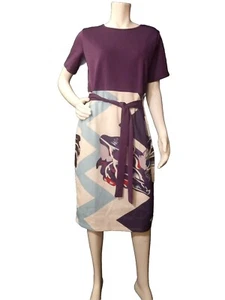 Nhicdns Women's XL Bodycon Dresses Midi Work Pencil Dress Tea Party Floral Print - Picture 1 of 5