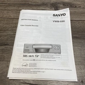 Sanyo VWM-696 VHS VCR Original owners manual only - Picture 1 of 2