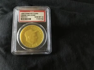 1960 Armour Hot Dog Coins Frank Malzone PSA 10 Red Sox GEM MT 10 - Picture 1 of 2