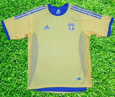 Sweden Soccer Jersey Football Shirt 100% Authentic Player Issue S 2002 World Cup Cover