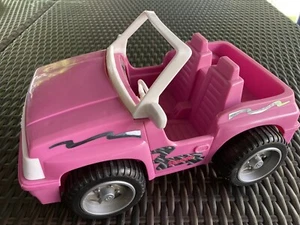 Vintage Barbie Pink Dune Buggy Jeep 4x4 Push Toy 1994 Mattel - Picture 1 of 12