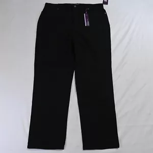 NEW Gloria Vanderbilt 16 Amanda Classic Taper Black Stretch Denim Jeans - Picture 1 of 5