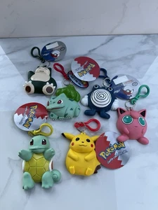 Vintage Pokémon Coin & Key Case Keychains Nintendo New with Tags Lot of 6 - Picture 1 of 10