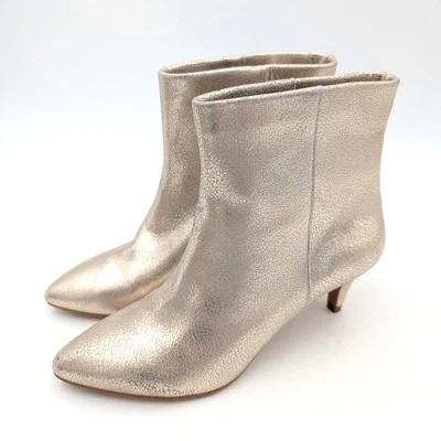 Dolce Vita Dee Booties Women's Platinum Distressed Leather Size US6.5 EU37 - Image 1 of 4