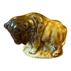 VTG Wade England Red Rose Tea Figurine Buffalo Bison American Series - Picture 1 of 6