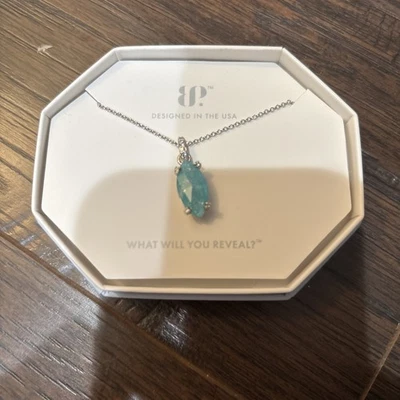 bomb Party 2025 Og Necklace River Runs Through Us Blue Topaz Rhodium Plating - Image 1 of 4