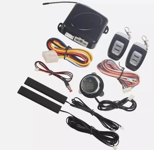 Car Keyless Entry Engine Start Alarm System Push Button Remote Control Kit - Picture 1 of 23