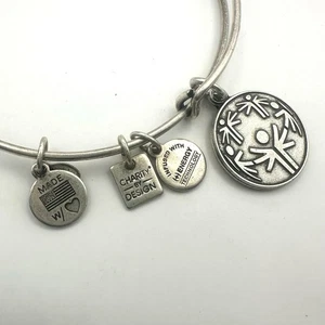 Alex and Ani +Energy Special Olympics silver tone charity charm bracelet - Picture 1 of 8