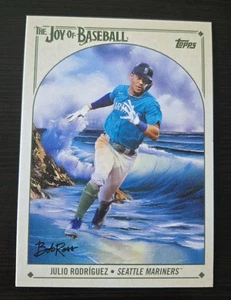 Topps x Bob Ross 2023 The Joy Of Baseball Julio Rodriguez #43 Mariners  - Picture 1 of 2