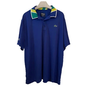 Lacoste Sport Polo Herren 4XL Ultra Dry Pique Jacquard Kragen DH2116 Blau Tennis - Bild 1 von 24
