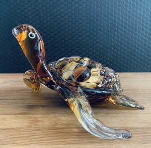 Glasfigur Schildkröte Skulptur Glaskunst Kristallglas Kunst Statue Murano Art - Bild 1 von 10