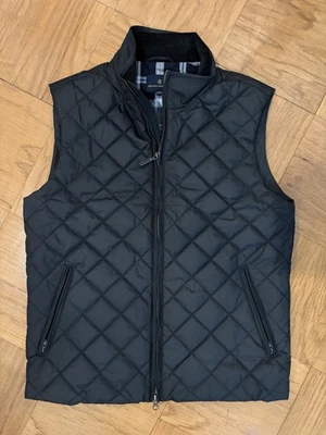 BROOKS BROTHERS Black Men's MEDIUM Full Zip Quilted Vest $198 - Image 1 of 4