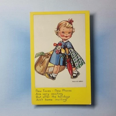 Mollie Grey New Places New Faces Holiday Postcard C1965 Home Inviting - Image 1 of 2