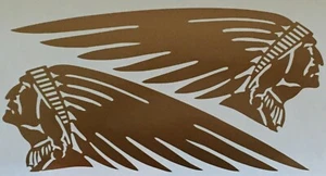 Kawasaki Indian Drifter Motorcycle 4.5" x 12" Metallic COPPER Tank Decal Sticker - Picture 1 of 1