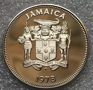 1978 FM JAMAICA  🇯🇲 TEN 10 CENTS PROOF COIN, 6,058 MINTED. - Picture 1 of 3