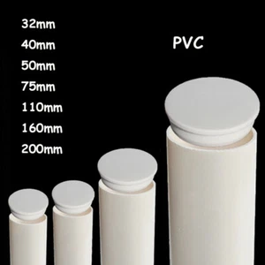 1 Pz 32mm-200mm Bianco PVC Tappo Blanking Tubo Scarico Acqua Silicone Guarnizione Coperchio - Foto 1 di 14