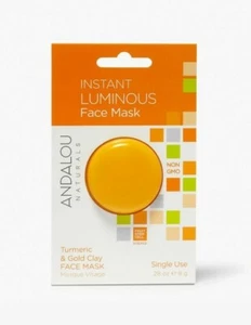 Maschera viso luminosa istantanea Andalou Naturals curcuma e argilla dorata non OGM - Foto 1 di 1