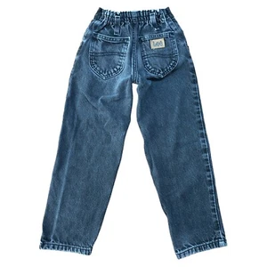 Vtg Lee Union Made Kid's Jeans Tag 6 Slim Cotton Made in USA Distressed Knees - Picture 1 of 12