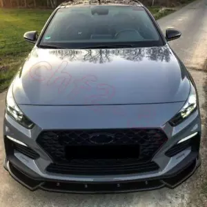 For Hyundai Elantra GT Hatchback Glossy Black Front Bumper Lip Spoiler 2019-2020 - Foto 1 di 9