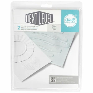 American Crafts We R Memory Keepers 6" x 6" Ribbon Embossing Folders - 2 Pieces - Picture 1 of 3