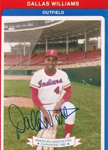 DALLAS WILLIAMS SIGNED AUTO'D 1983 INDIANAPOLIS INDIANS CARD #7 ORIOLES REDS