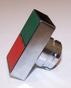 NEW Telemecanique P/N ZB2BA9134 Push Button Operator Rectangular Flush Green/Red - Picture 1 of 3