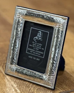 Vintage Greek Sterling Silver .925 Photo/Picture Frame 4.25X5.5 Very Shiny! - Picture 1 of 12