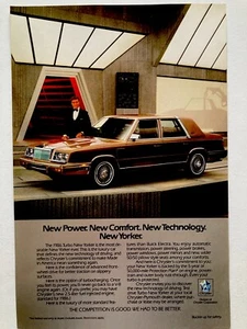 1986 Chrysler New Yorker Print Ad New Power Comfort Technology - Picture 1 of 2