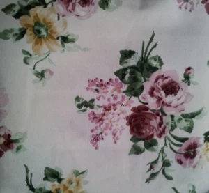 IKEA Emmie Ros Fabric Multicolor 502.179.12 BTY Curtain Tablecloth Rose print - Picture 1 of 1