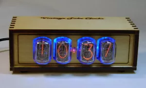 Wooden nixie clock - in12 tube, blue backlight - Picture 1 of 5