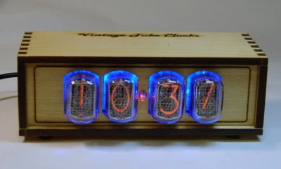 Wooden nixie clock - in12 tube, blue backlight - Image 1 of 4