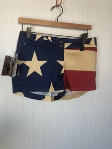 NWT Loudmouth Golf Ladies Size 4 Old Glory Stars & Stripes Mini Shorts - Picture 1 of 5