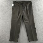 Jos A Bank Mens Pants Green 38x29 Traveler Pant Straight Tailored 100% Cotton