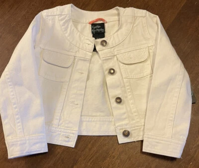 Cynthia Rowley Little Girl's White Cotton Jacket Casual Stylish NWOT Size 4 - Изображение 1 из 4