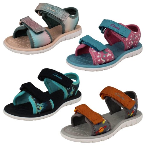Sandali regolabili motivo bambini Clarks dettagli marea surf T
