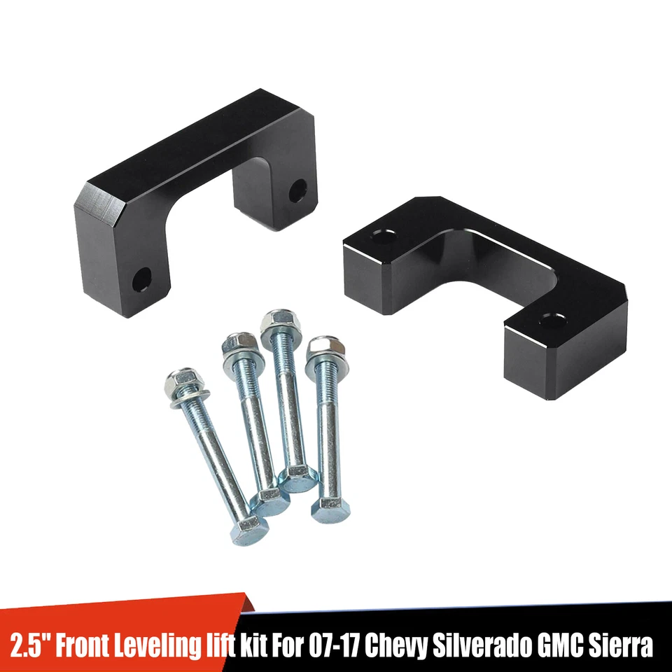 For Chevy Silverado 07-19 GMC Sierra GM 1500 Black Leveling lift 2.5" Front Kit Foto 1 de 4