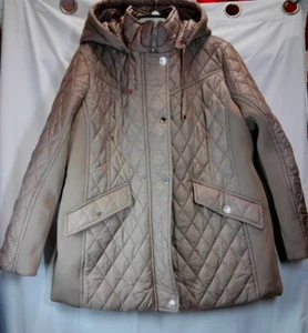 London Fog Diamond Steppmantel Damen Full Zip Kapuze Winterjacke - Größe XXL - Bild 1 von 3