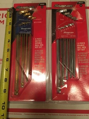 Snap-on Long-Stubby Fractional And Metric Double Ball End Hex Wrench Sets - Image 1 of 4